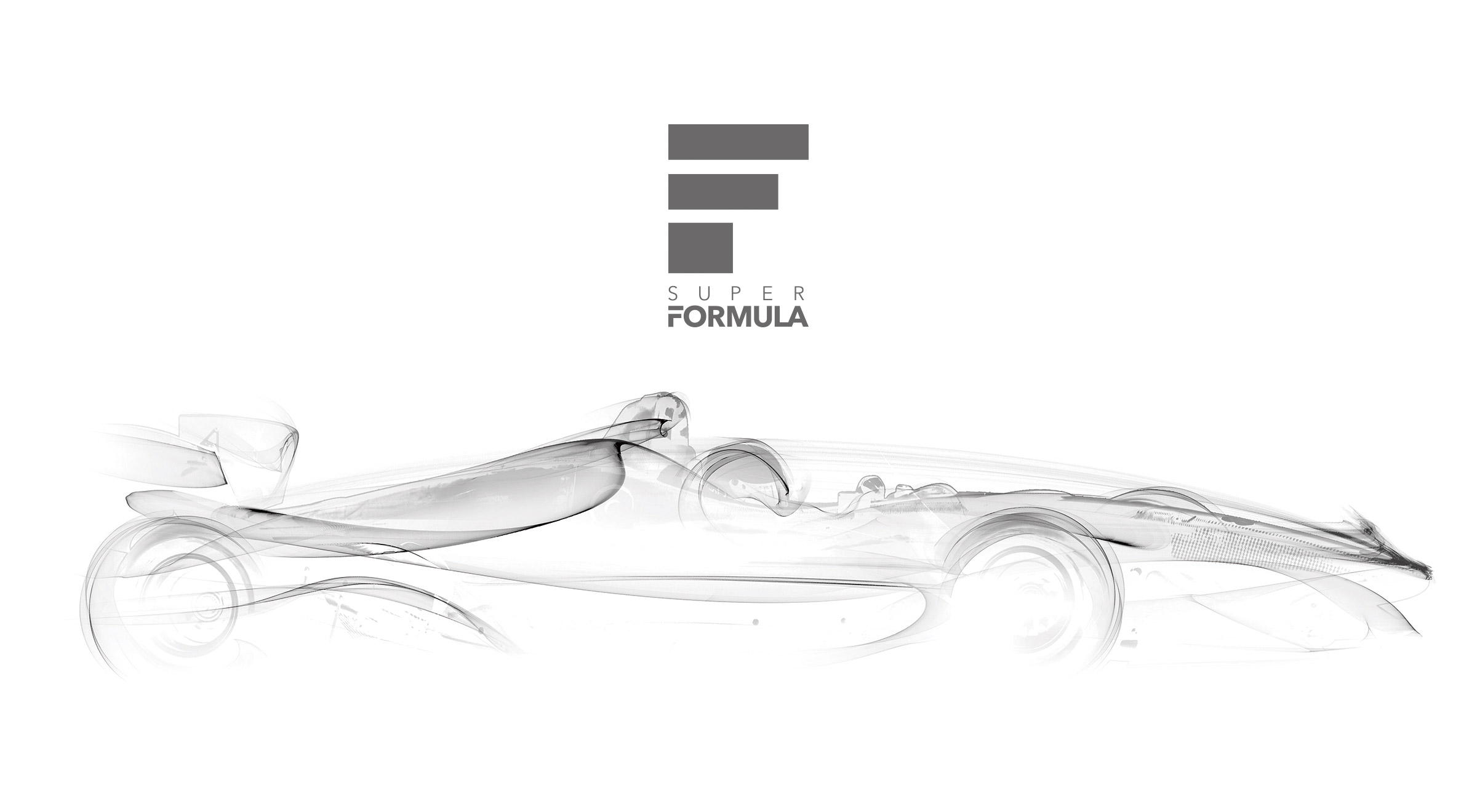 SUPER FORMULA Series Launch スーパーフォーミュラ 白を基調としたローンチキービジュアル